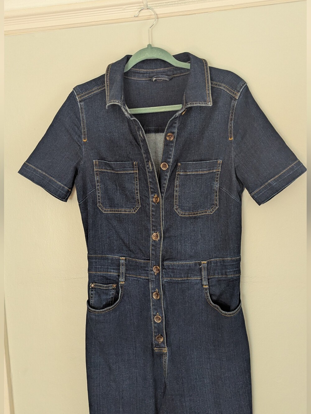 Boden Bootcut Denim Jumpsuit Sz: 6T - Picture 5 of 13